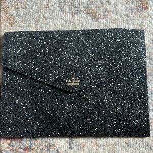 Kate Spade Black Glitter Clutch